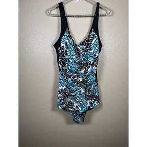 Gabar One Piece Women's Swimsuit Size 18w‎ Built In Bra Summer Beach Vacation